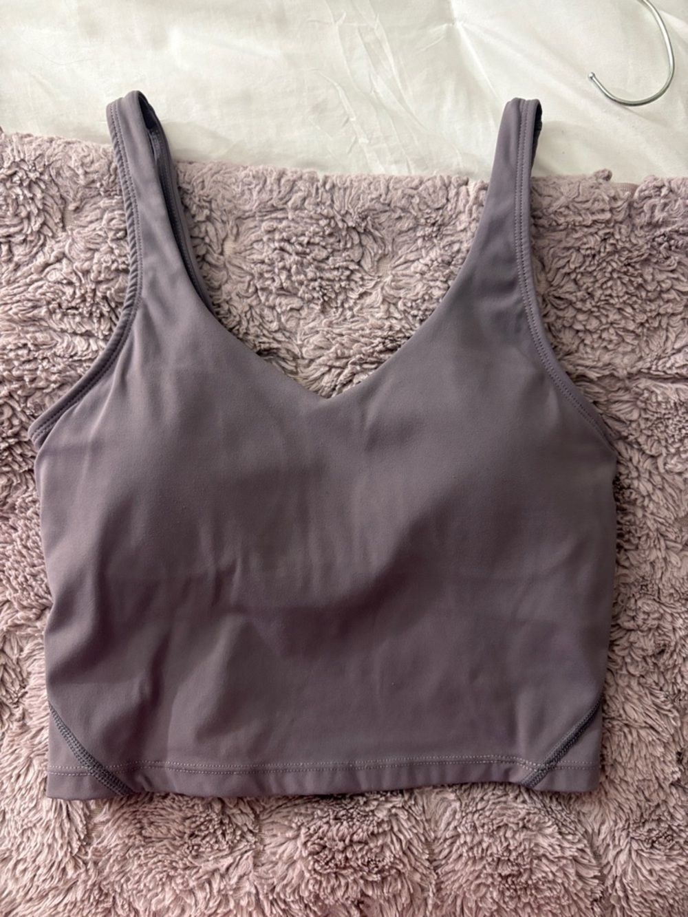 Scoop Neck Cropped Tank Top in Mauve
